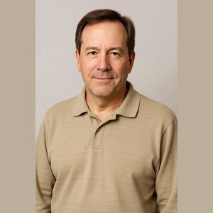 Van Heusen Beige Long Sleeve Polo Shirt Men's Large